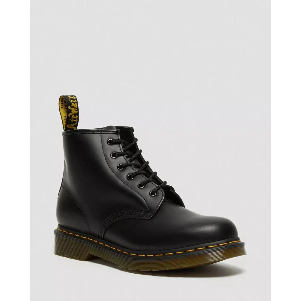 Dr. Martens 101 26230001 Boots Men's US 14 Black Leather Round Toe Ankle JOBB401